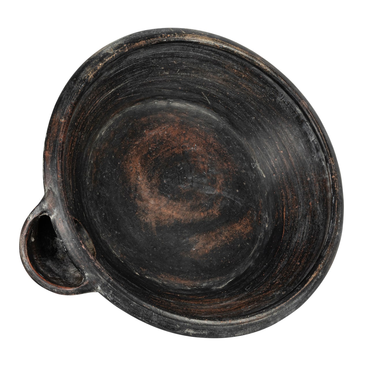 Hello Honey® 22" Black Decorative Vintage Clay Bowl with Handle